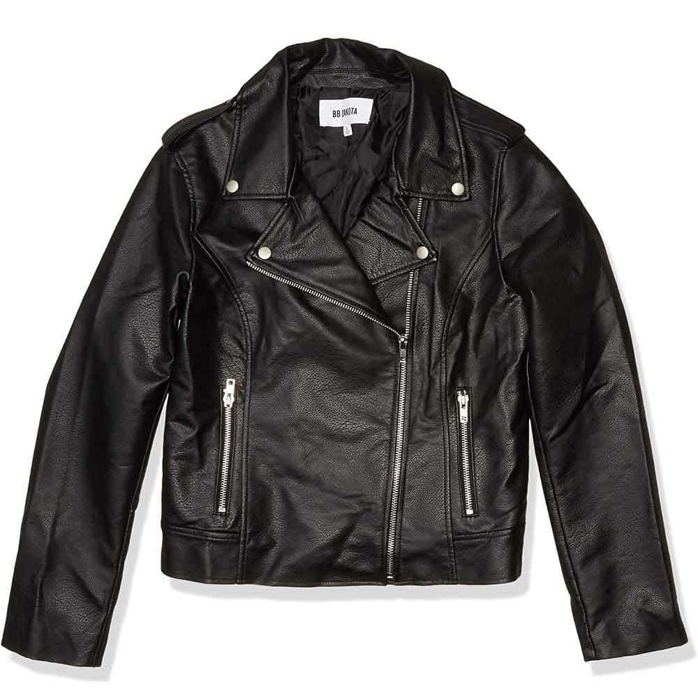 Black Leather Biker Jacket Women's - Leather Moto Jacket