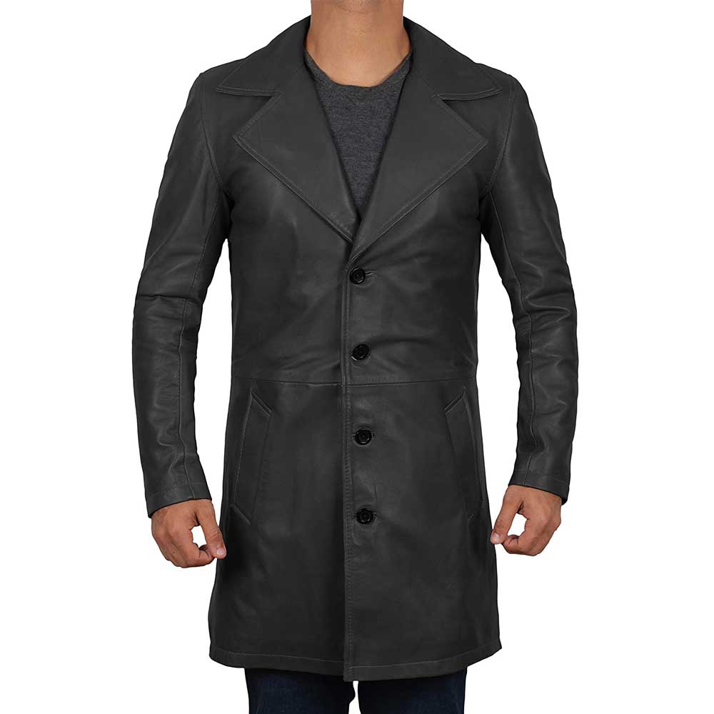 Black Mens Leather Duster Long Leather Coat | lupon.gov.ph