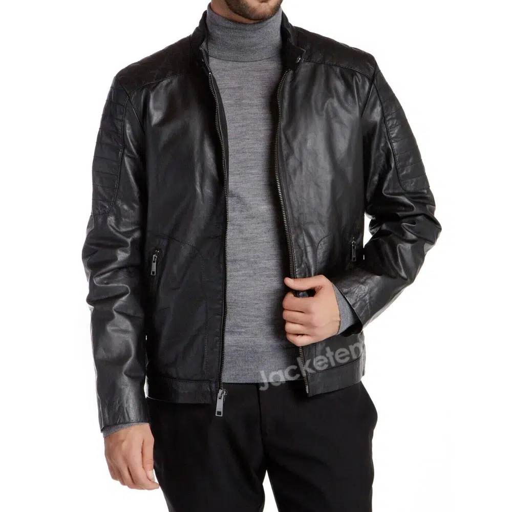 Black Moto Biker Jacket Men - Sleek and Stylish Outerwear for Riders