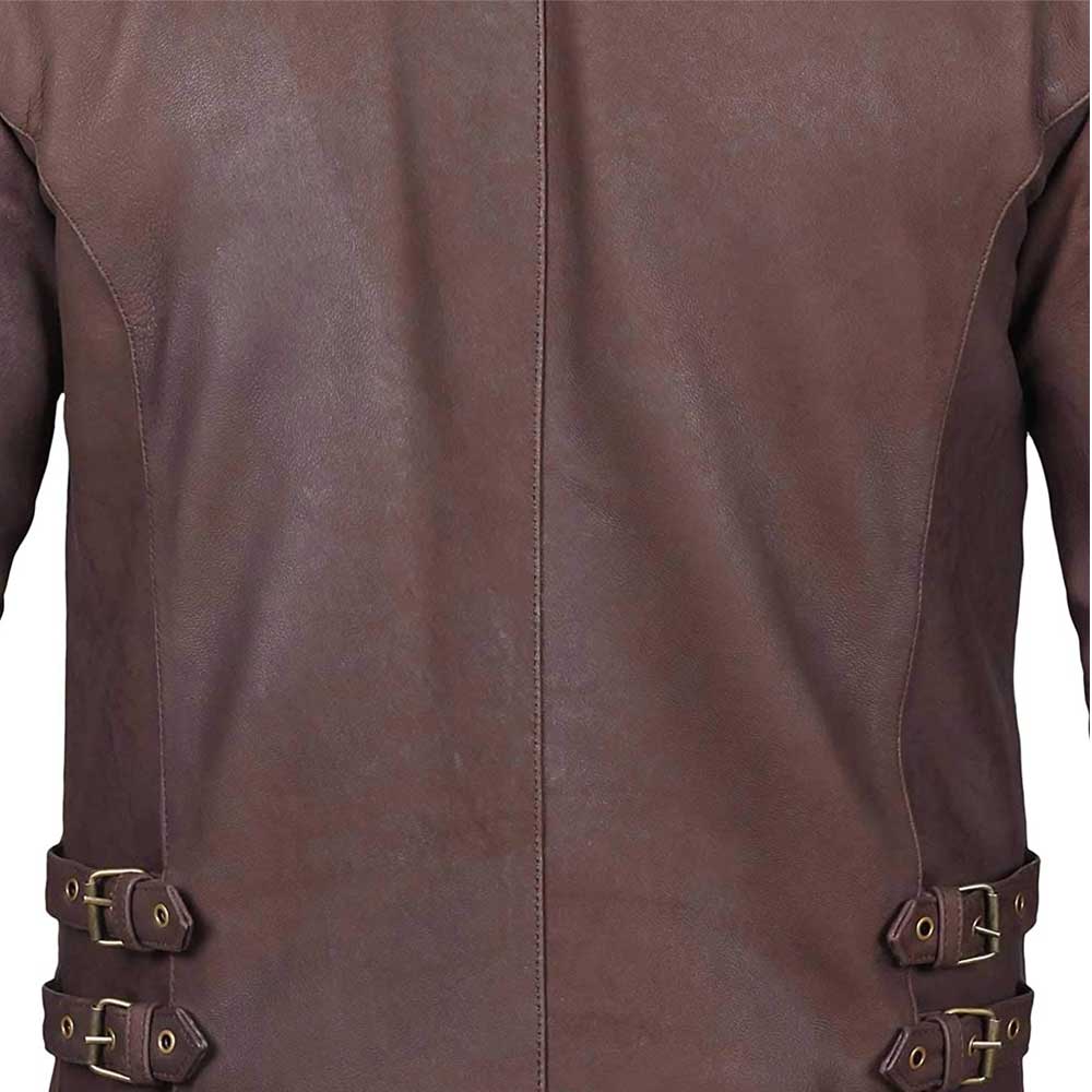 Steve rogers Biker style brown vintage leather jacket for men's