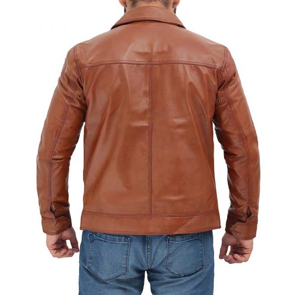 Thomas Tan Real Lambskin Leather Moto Biker Jacket Men