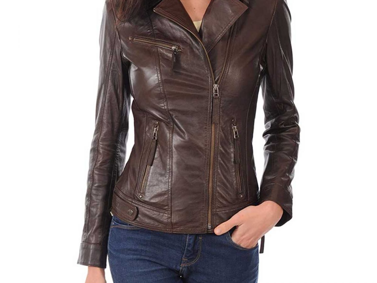Nouveau Femme Noir Cropped Leather Biker Jacket 100% Premium Napa Cuir RRP £ 199 