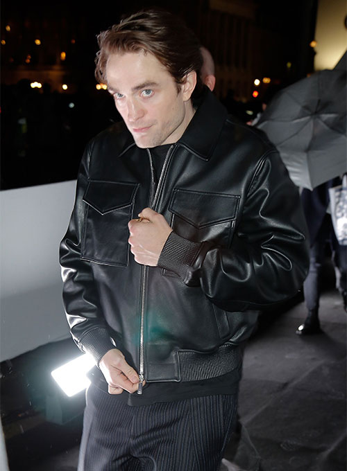 robert pattinson dior leather jacket