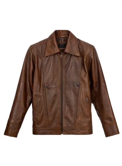X-Men-Wolverine-Inspired-Brown-Leather-Jacket-Front