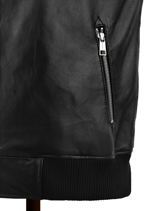 tom holland black leather jacket