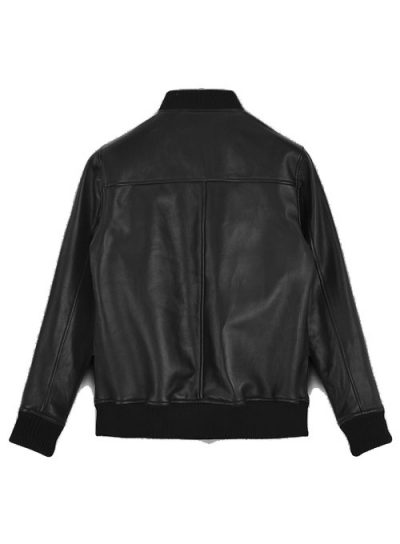 tom holland black leather jacket