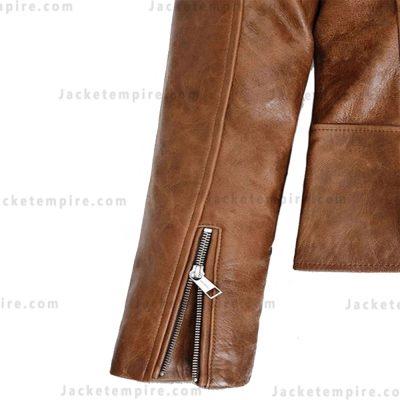 zipper cuffs, in kylie jenner brown leather jacket