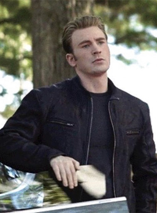 Captain America Inspired Leather Jacket - Feel the power of the shield with this iconic attire