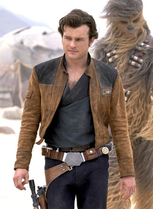 Alden Ehrenreich Han Solo Star Wars Leather Jacket