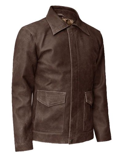 Handcrafted leather jacket reminiscent of Indiana Jones' adventurous spirit