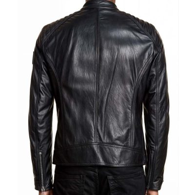 Racer Slim Fit Black Leather Jacket
