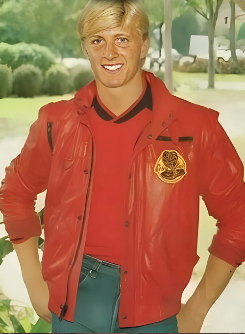 the Cobra Kai Red Leather Jacket