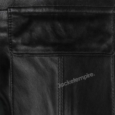 Close-up of the front zipper closure on the jacket