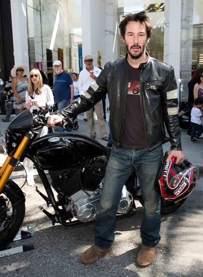 Iconic Keanu Reeves Motorcycle Leather Jacket - Genuine Leather
