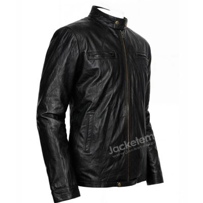 leather jacket replicating Zac Efron's style in 2009 comedy film