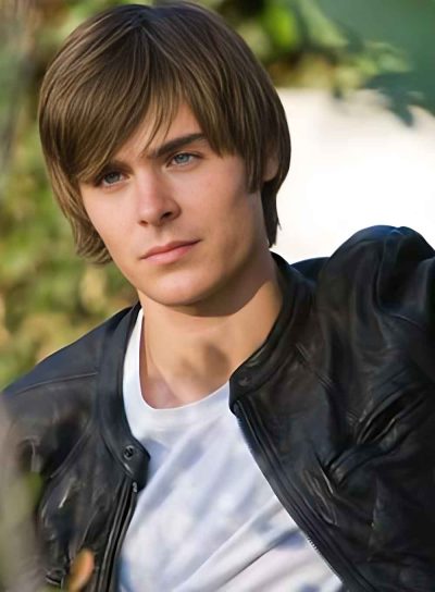Trendy leather jacket inspired by Mike character in 17 Again