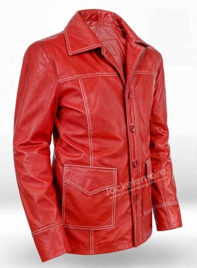 Fight Club Inspired Leather Jacket Worn by Brad Pitt - Limited Edition