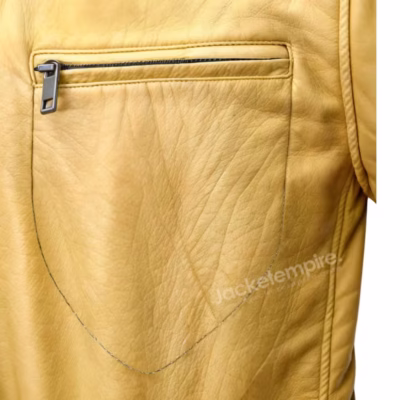 vintage yellow leather jacket