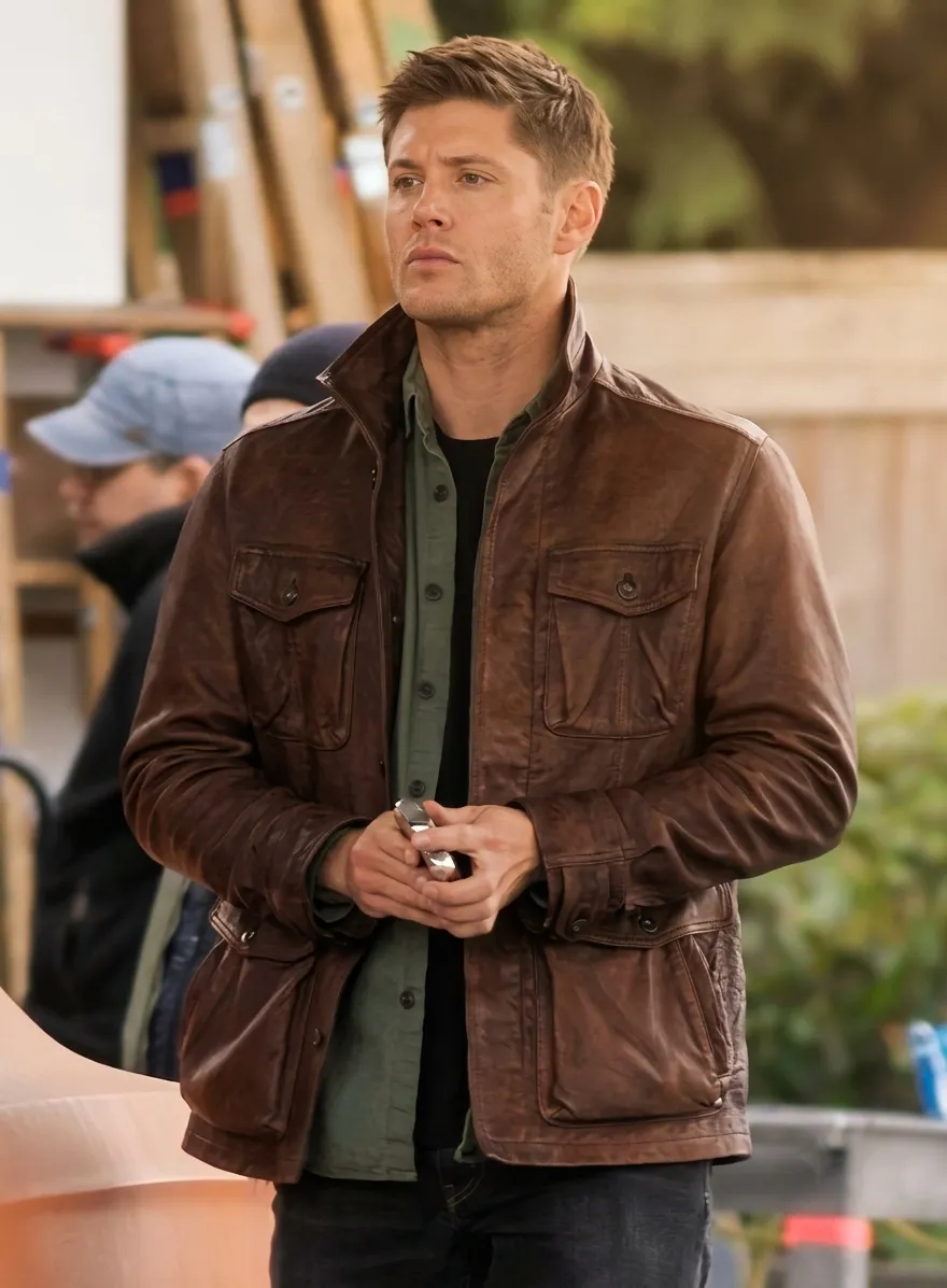 Dean Winchester leather jacket - dark brown, Supernatural Season 7